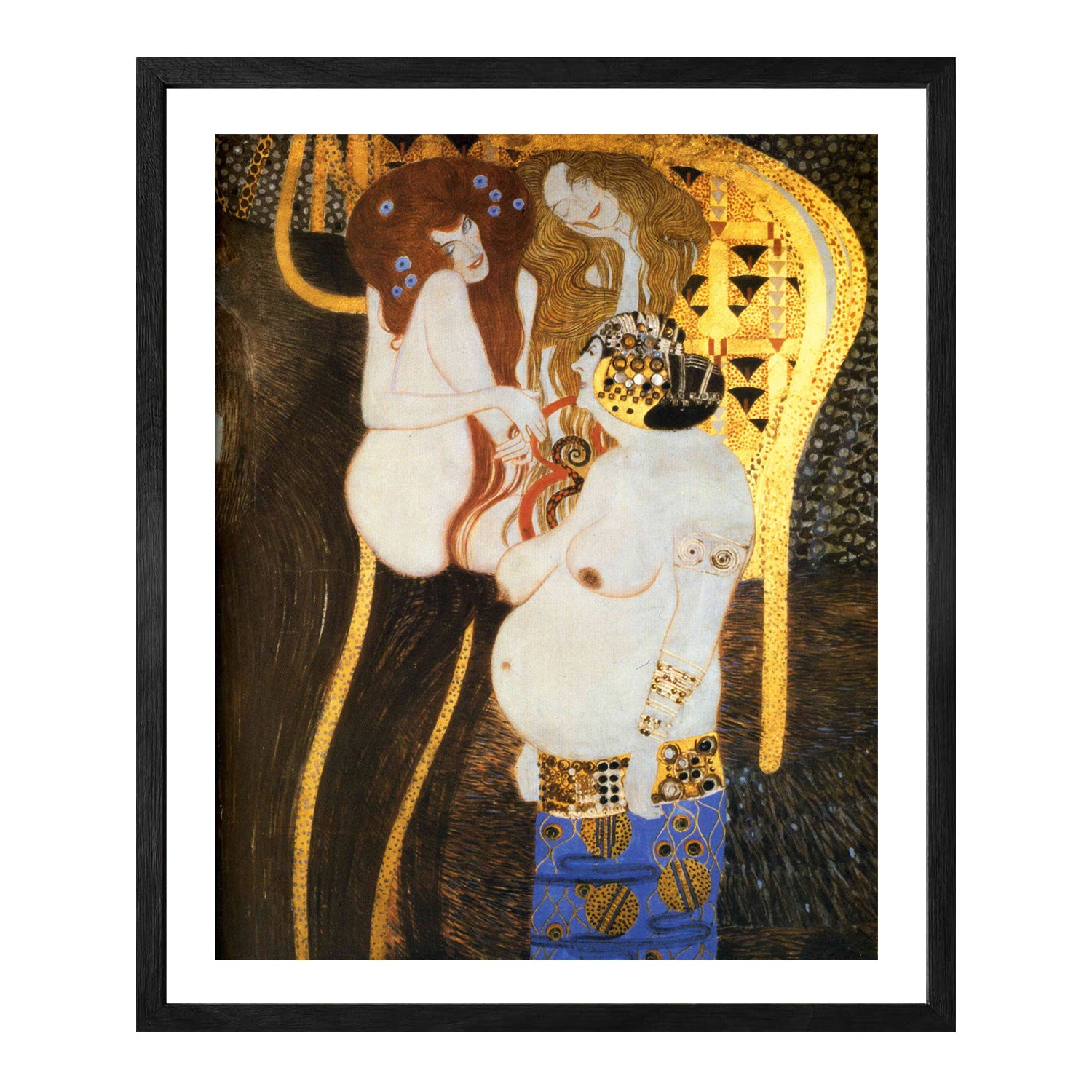 Gustav Klimt Wall Art Beethoven Frieze Lust Gluttony Poster Framed Klimt Art