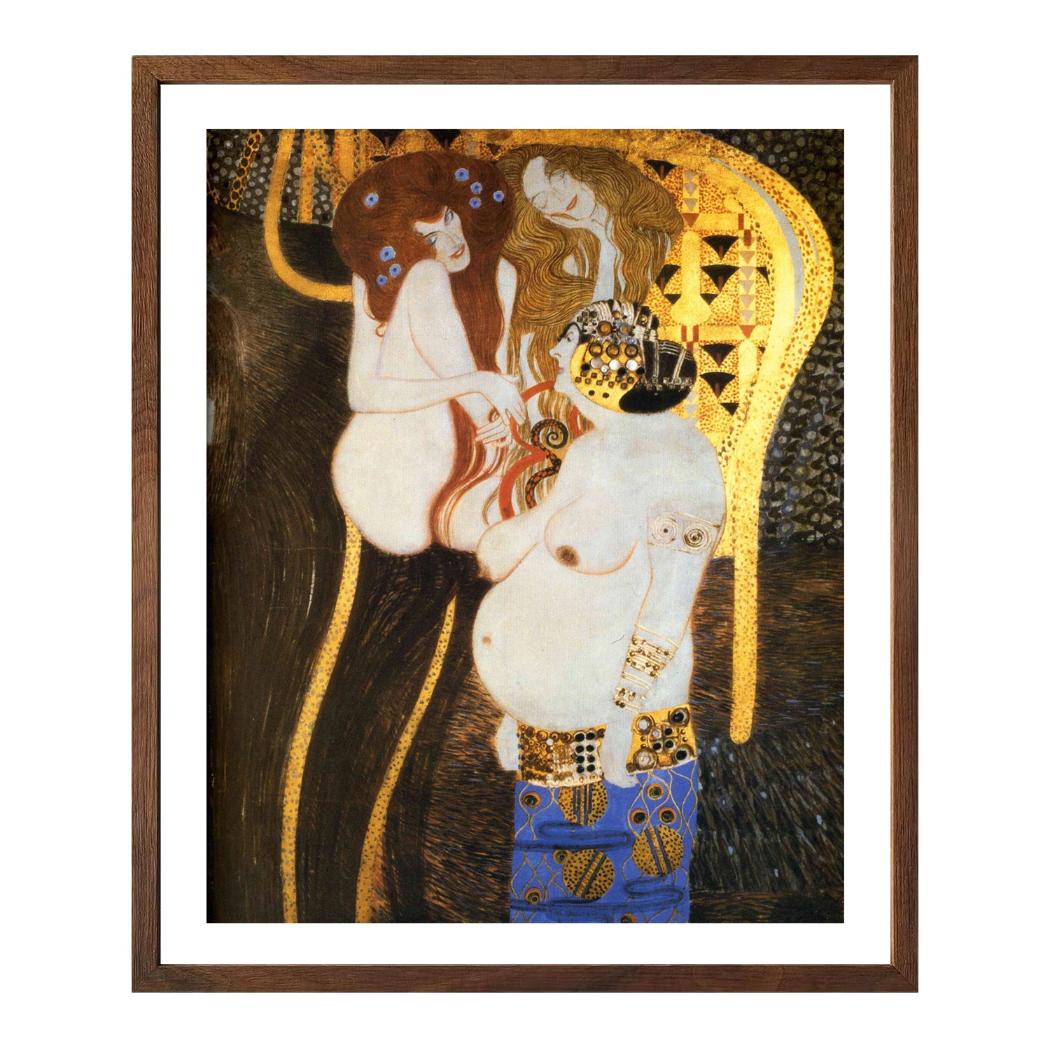 Gustav Klimt Wall Art Beethoven Frieze Lust Gluttony Poster Framed Klimt Art