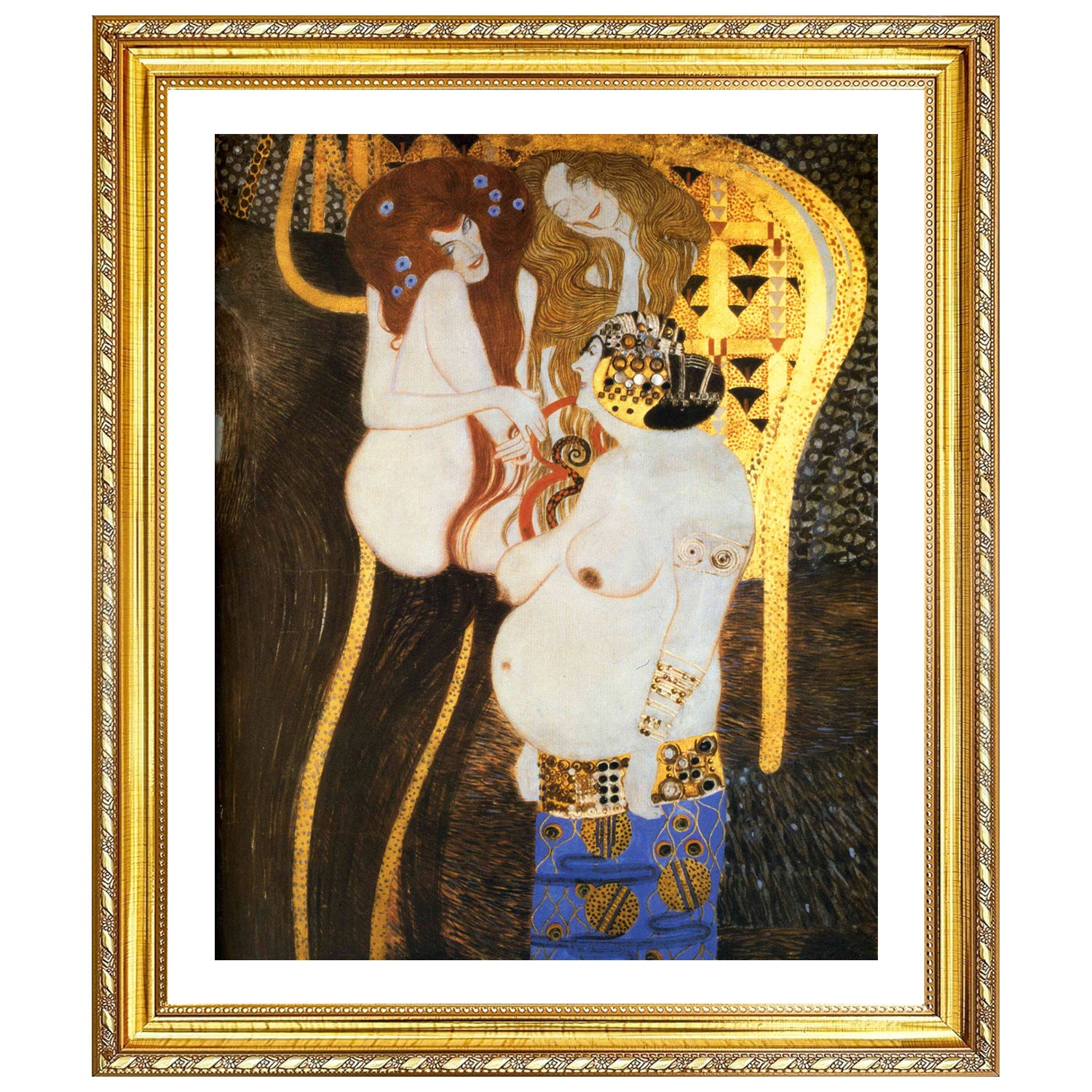 Gustav Klimt Wall Art Beethoven Frieze Lust Gluttony Poster Framed Klimt Art
