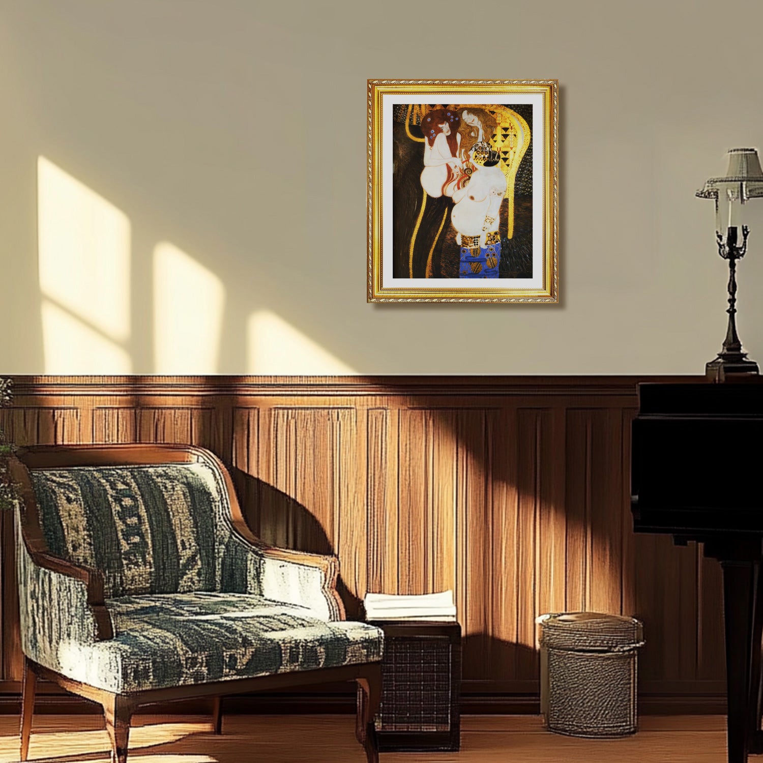 Gustav Klimt Wall Art Beethoven Frieze Lust Gluttony Poster Framed Klimt Art