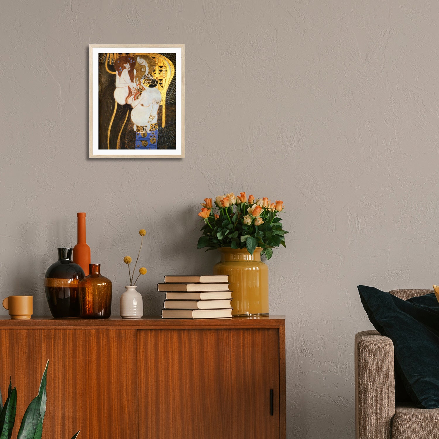 Gustav Klimt Wall Art Beethoven Frieze Lust Gluttony Poster Framed Klimt Art