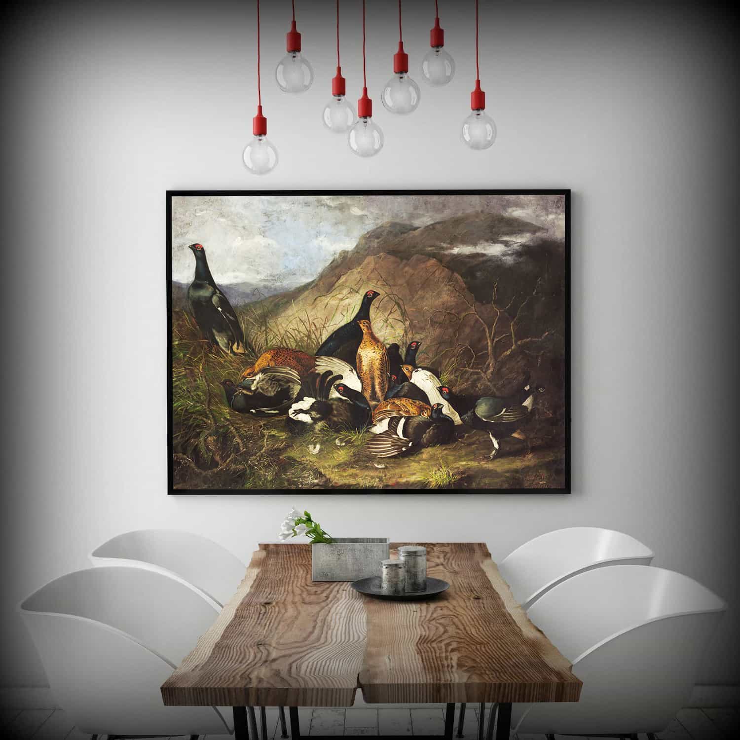 Black Cocks Canvas Art