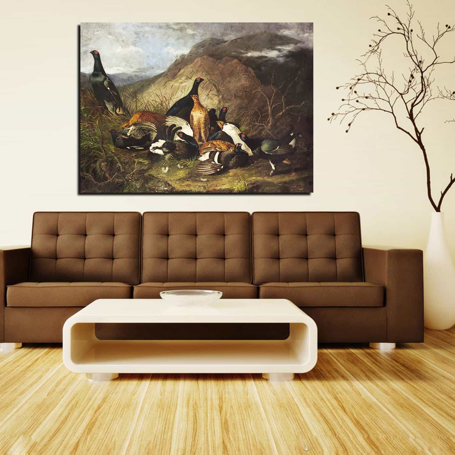 Black Cocks Canvas Art