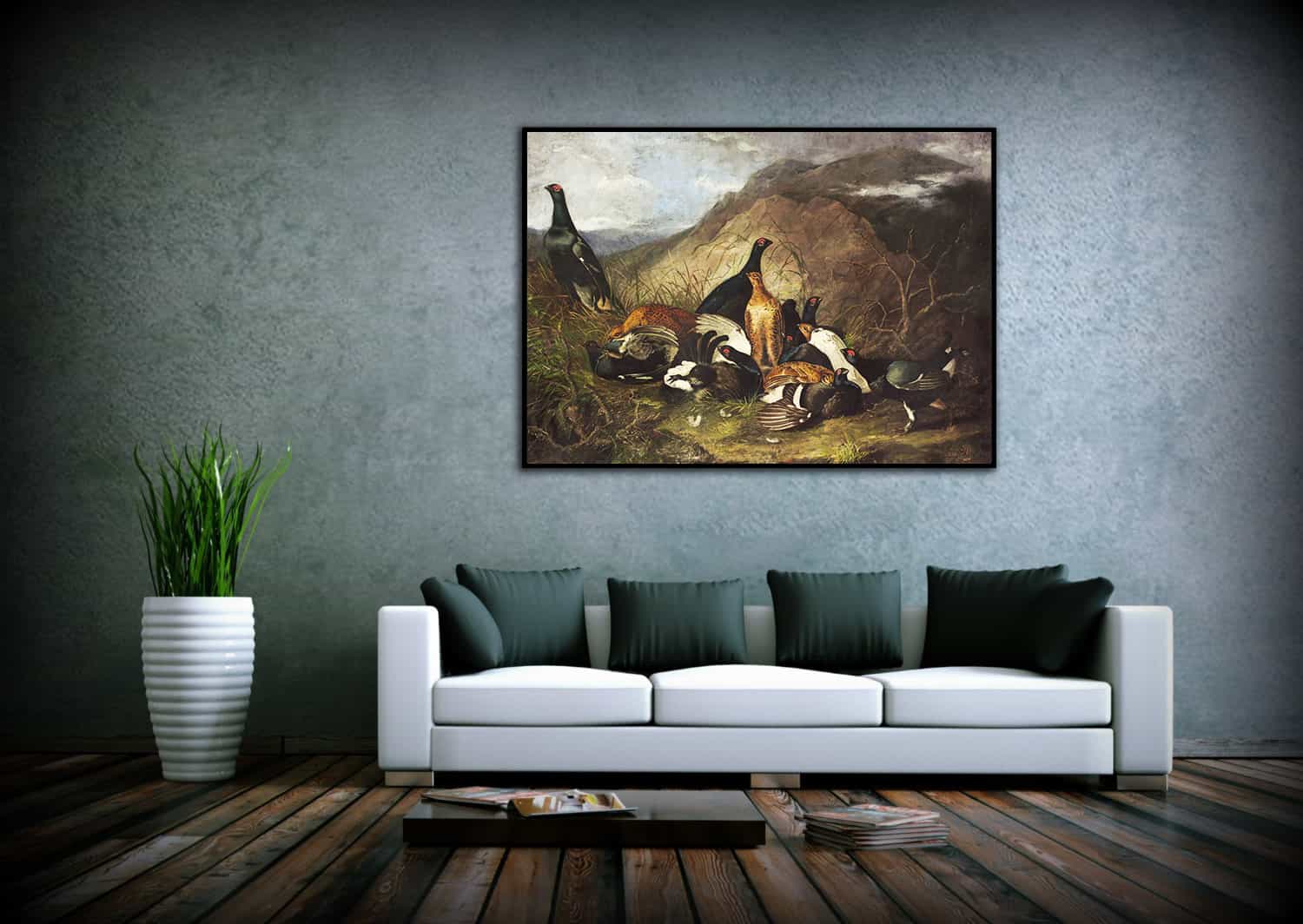 Black Cocks Canvas Art