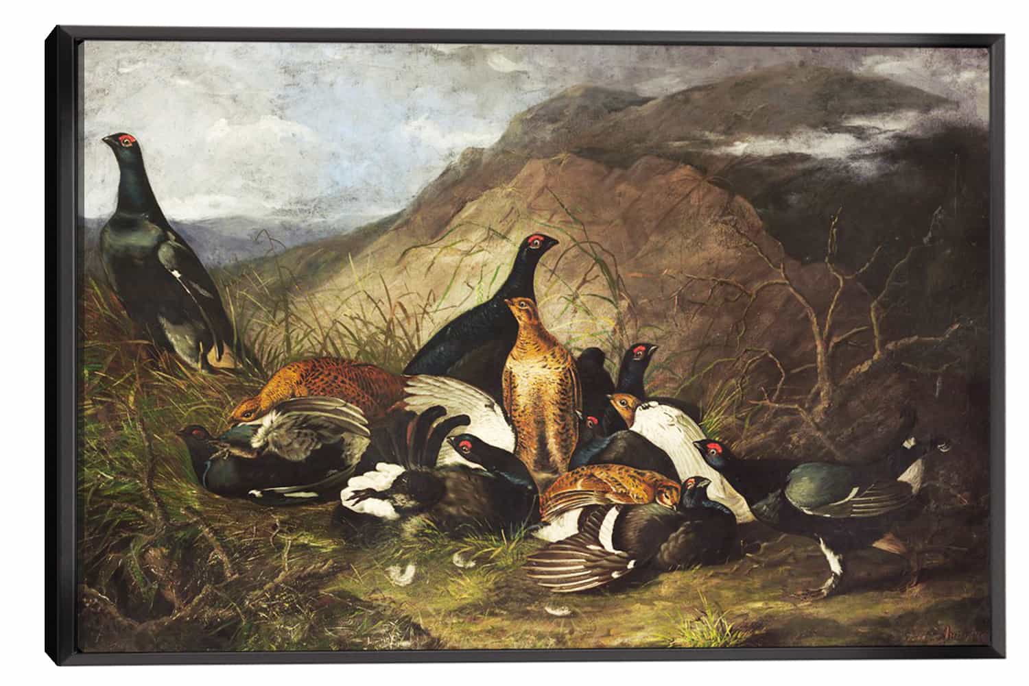 Black Cocks Canvas Art