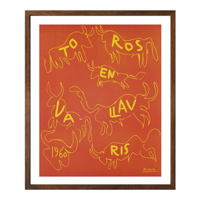 Pablo Picasso Wall Art Bulls In Vallauris Poster Framed Art