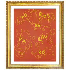 Pablo Picasso Wall Art Bulls In Vallauris Poster Framed Art
