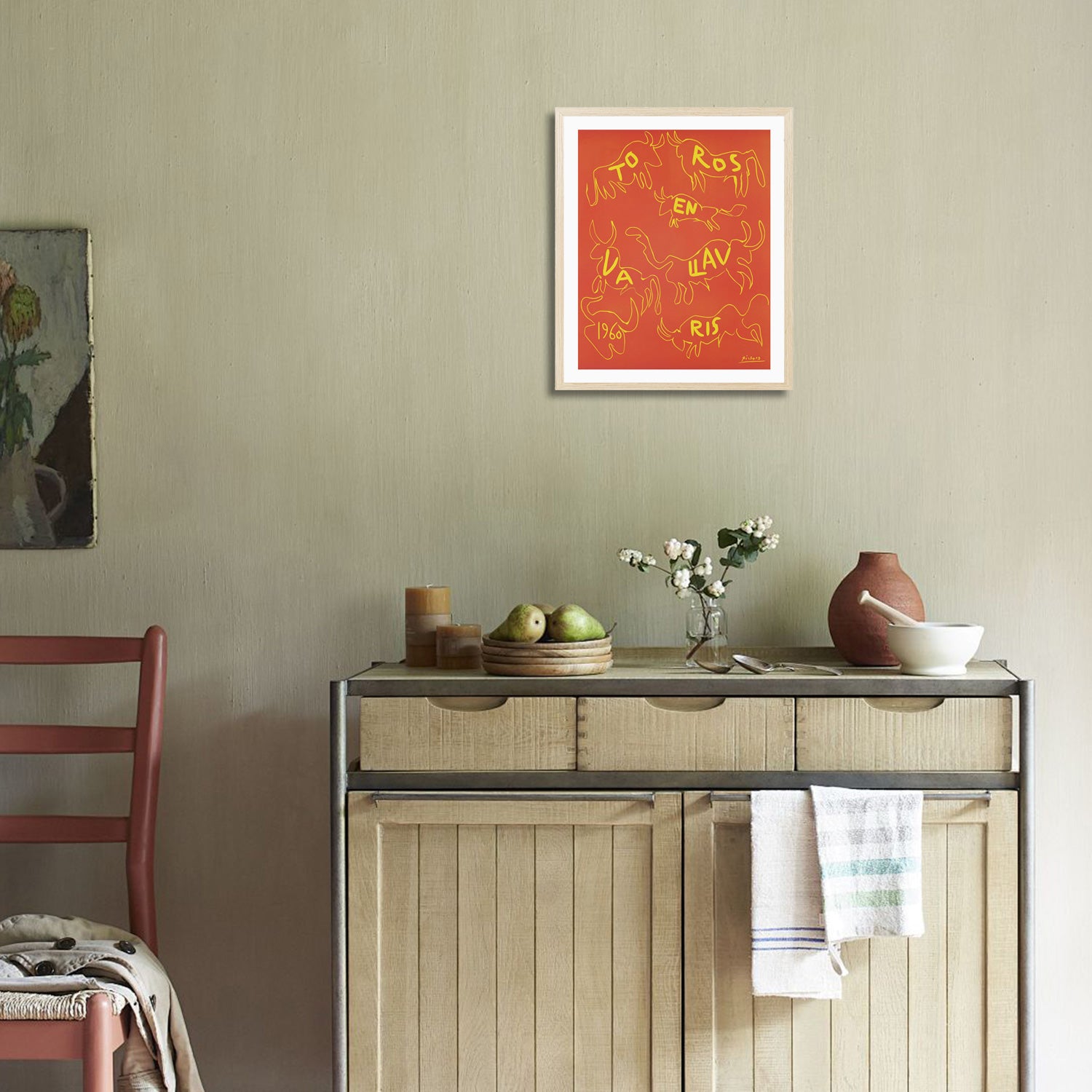 Pablo Picasso Wall Art Bulls In Vallauris Poster Framed Art