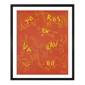 Pablo Picasso Wall Art Bulls In Vallauris Poster Framed Art