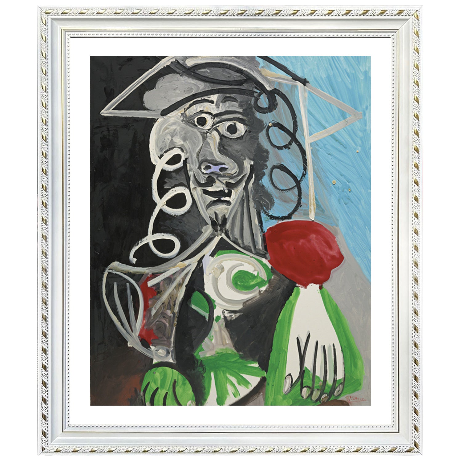 Pablo Picasso Wall Art Bust Of A Man Poster Framed Art