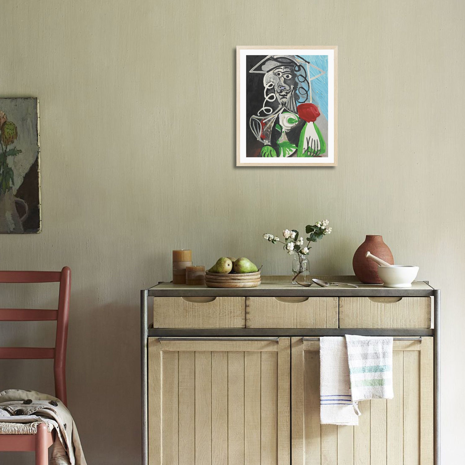 Pablo Picasso Wall Art Bust Of A Man Poster Framed Art