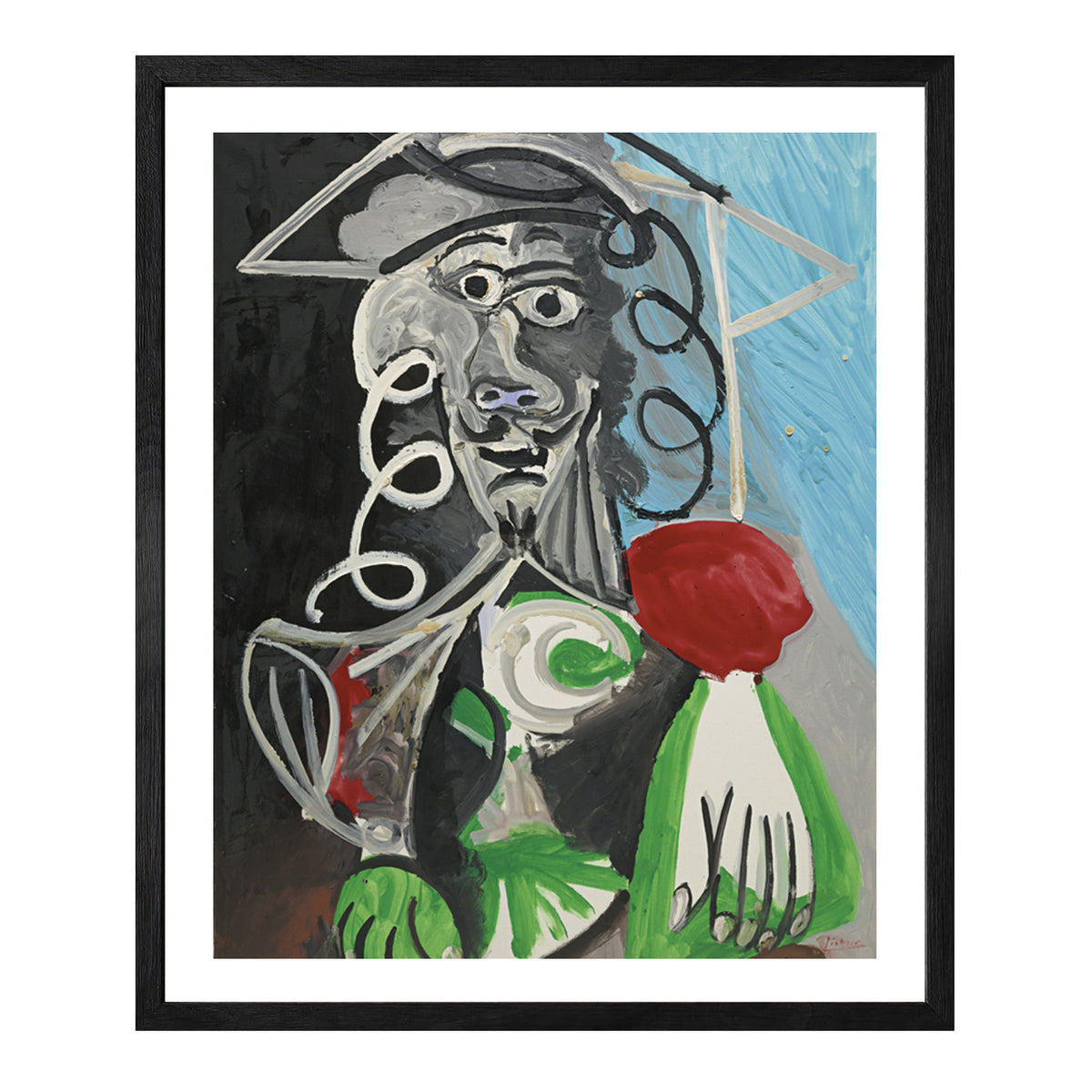 Pablo Picasso Wall Art Bust Of A Man Poster Framed Art