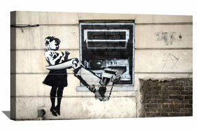 Cash Machine Girl Canvas Art