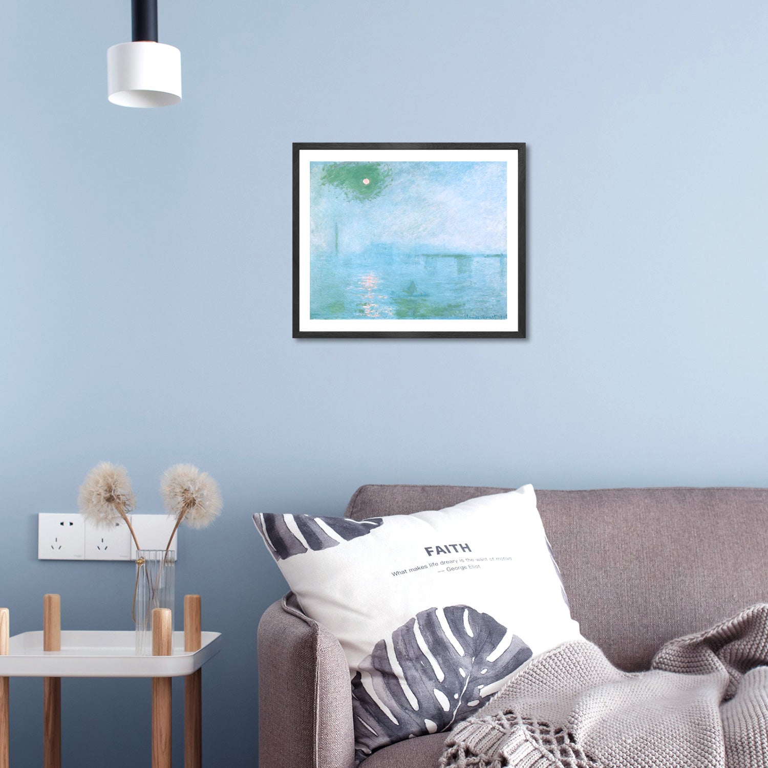 Claude Monet Wall Art Charing Cross Bridge Poster Framed