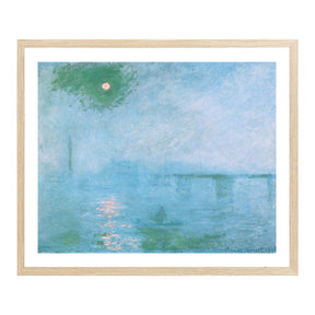 Claude Monet Wall Art Charing Cross Bridge Poster Framed