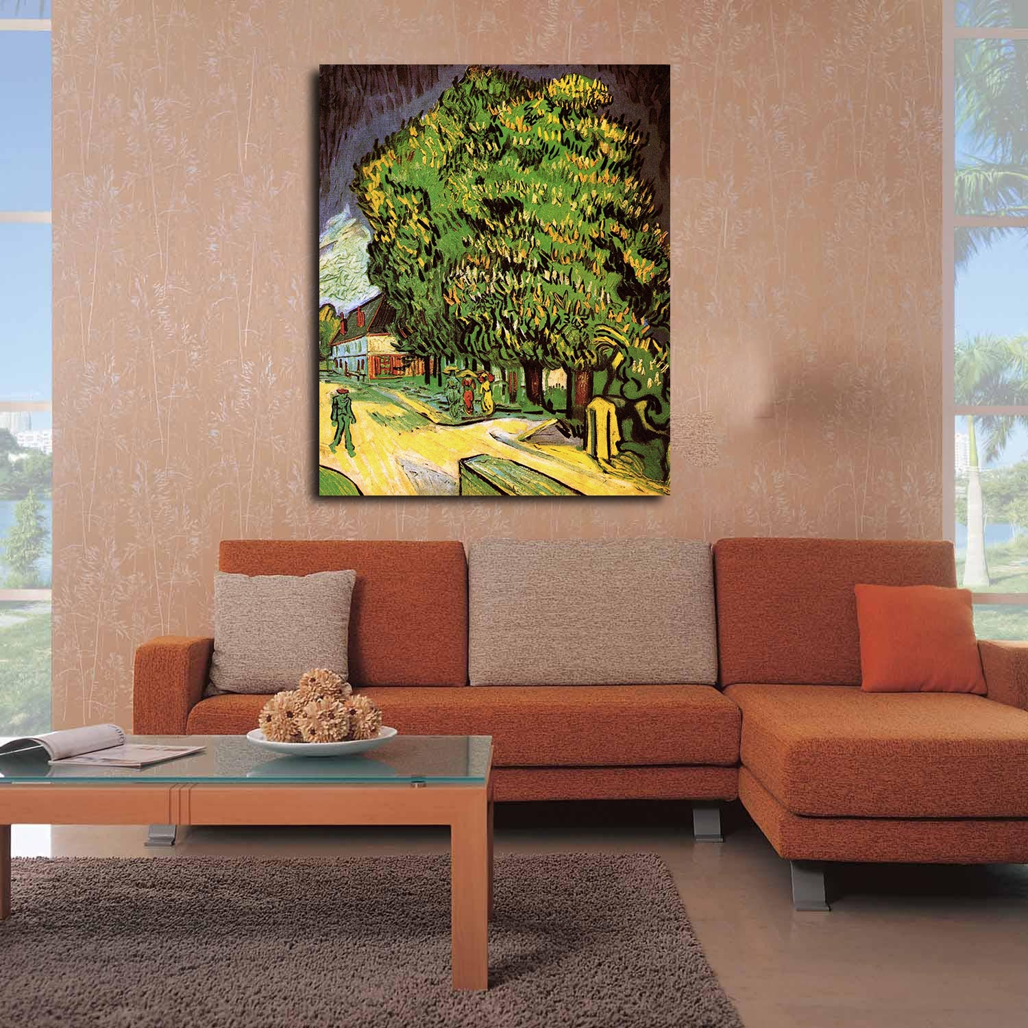 Chestnut Trees in Blossom Canvas Art