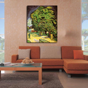 Chestnut Trees in Blossom Canvas Art