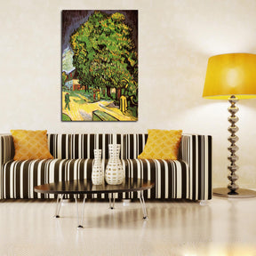 Chestnut Trees in Blossom Canvas Art