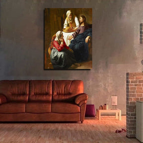 Christ in the House of Martha and Mary Canvas Art