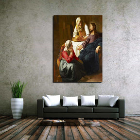 Christ in the House of Martha and Mary Canvas Art