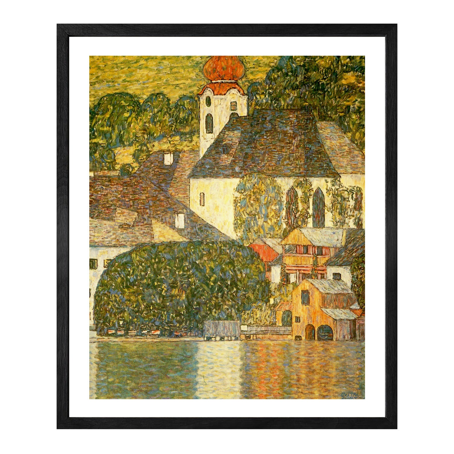 Gustav Klimt Wall Art Church In Unterach On The Attersee Poster Framed Klimt Art