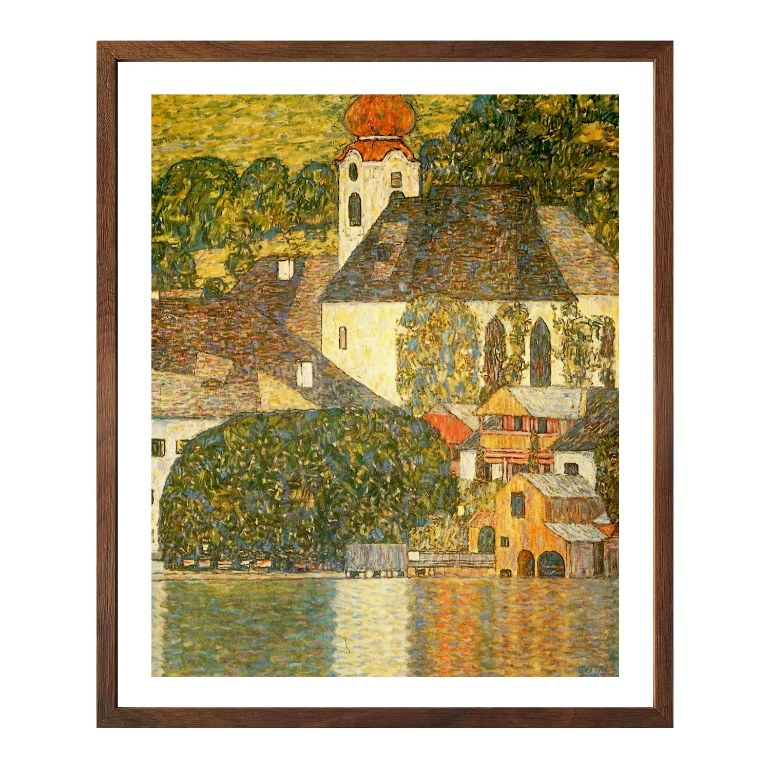 Gustav Klimt Wall Art Church In Unterach On The Attersee Poster Framed Klimt Art
