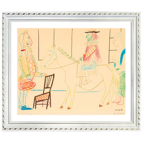 Pablo Picasso Wall Art Clown Knight And Woman Poster Framed Art