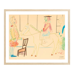 Pablo Picasso Wall Art Clown Knight And Woman Poster Framed Art