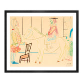 Pablo Picasso Wall Art Clown Knight And Woman Poster Framed Art