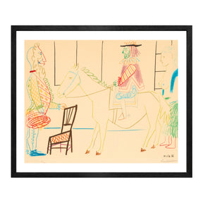 Pablo Picasso Wall Art Clown Knight And Woman Poster Framed Art