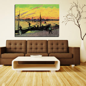 Coal Barges Canvas Art