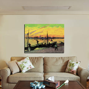 Coal Barges Canvas Art