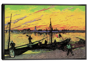 Coal Barges Canvas Art