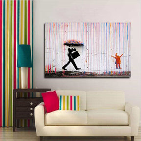 Colorful Rain Canvas Art