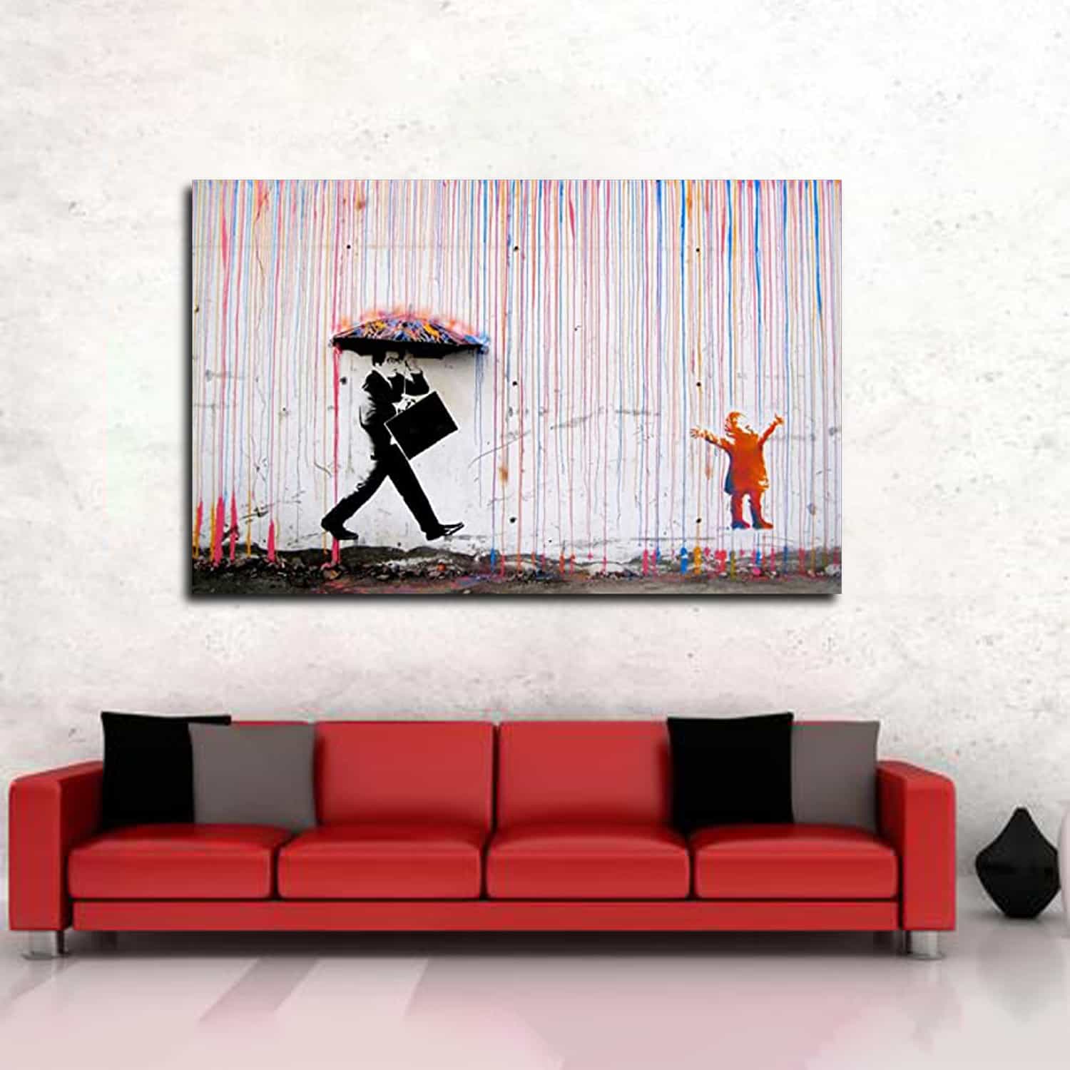 Colorful Rain Canvas Art