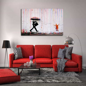 Colorful Rain Canvas Art