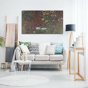 Country Garden with Sunflowers Canvas Art