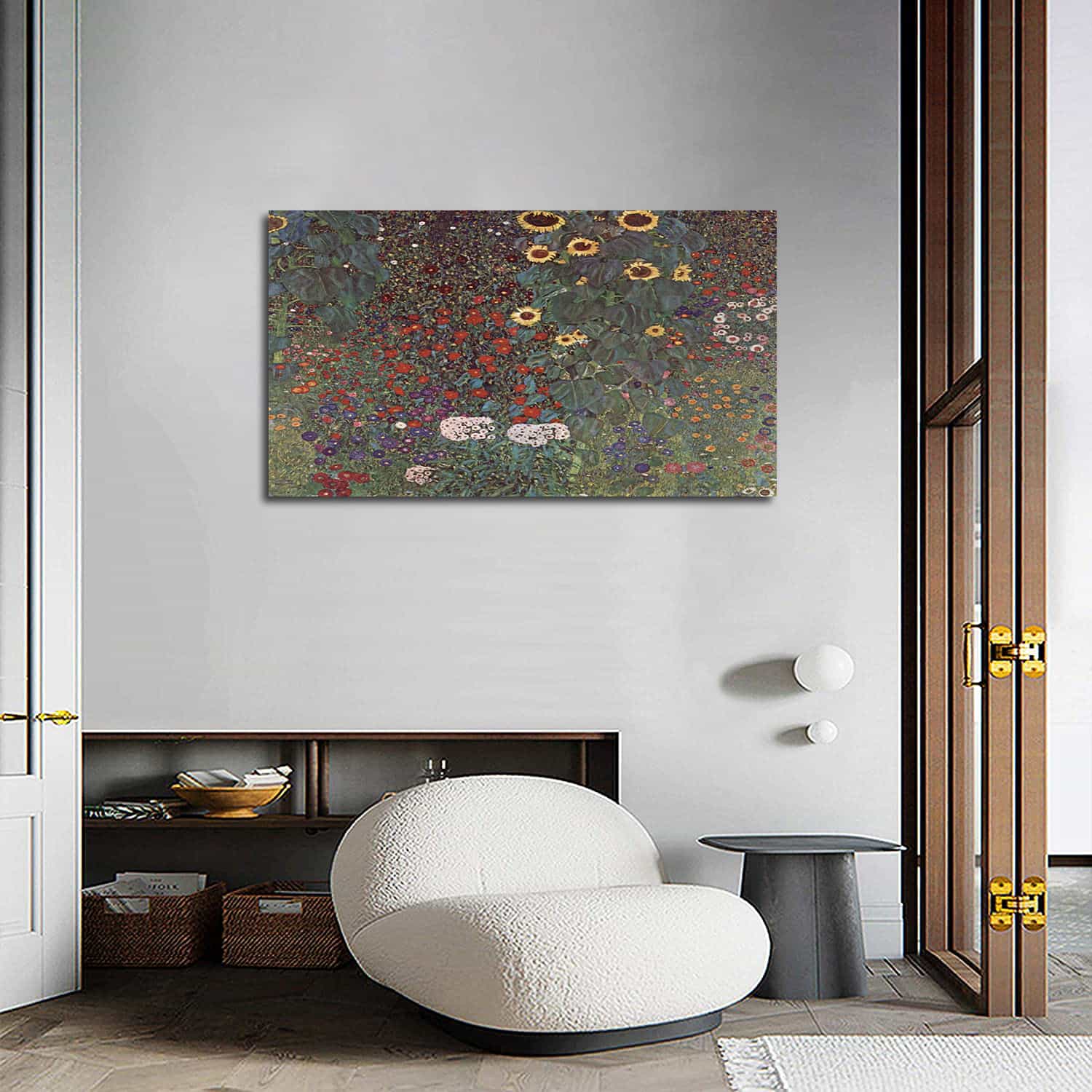 Country Garden with Sunflowers Canvas Art