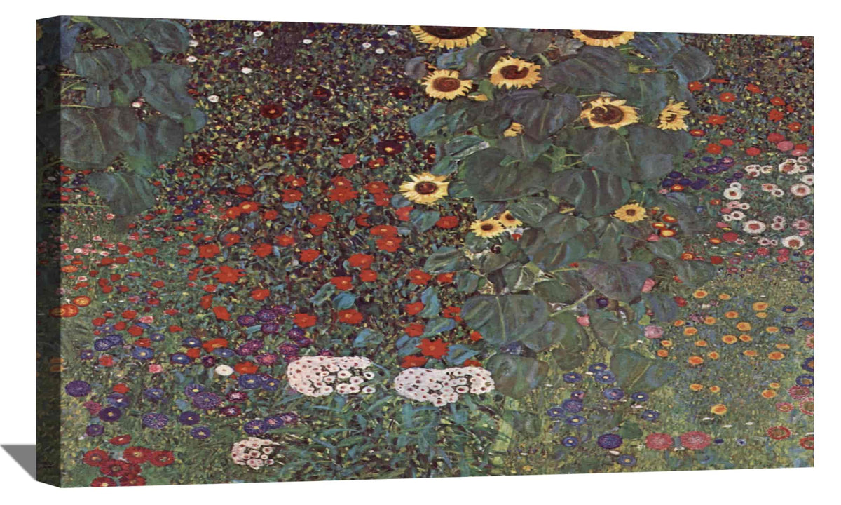 Country Garden with Sunflowers Canvas Art