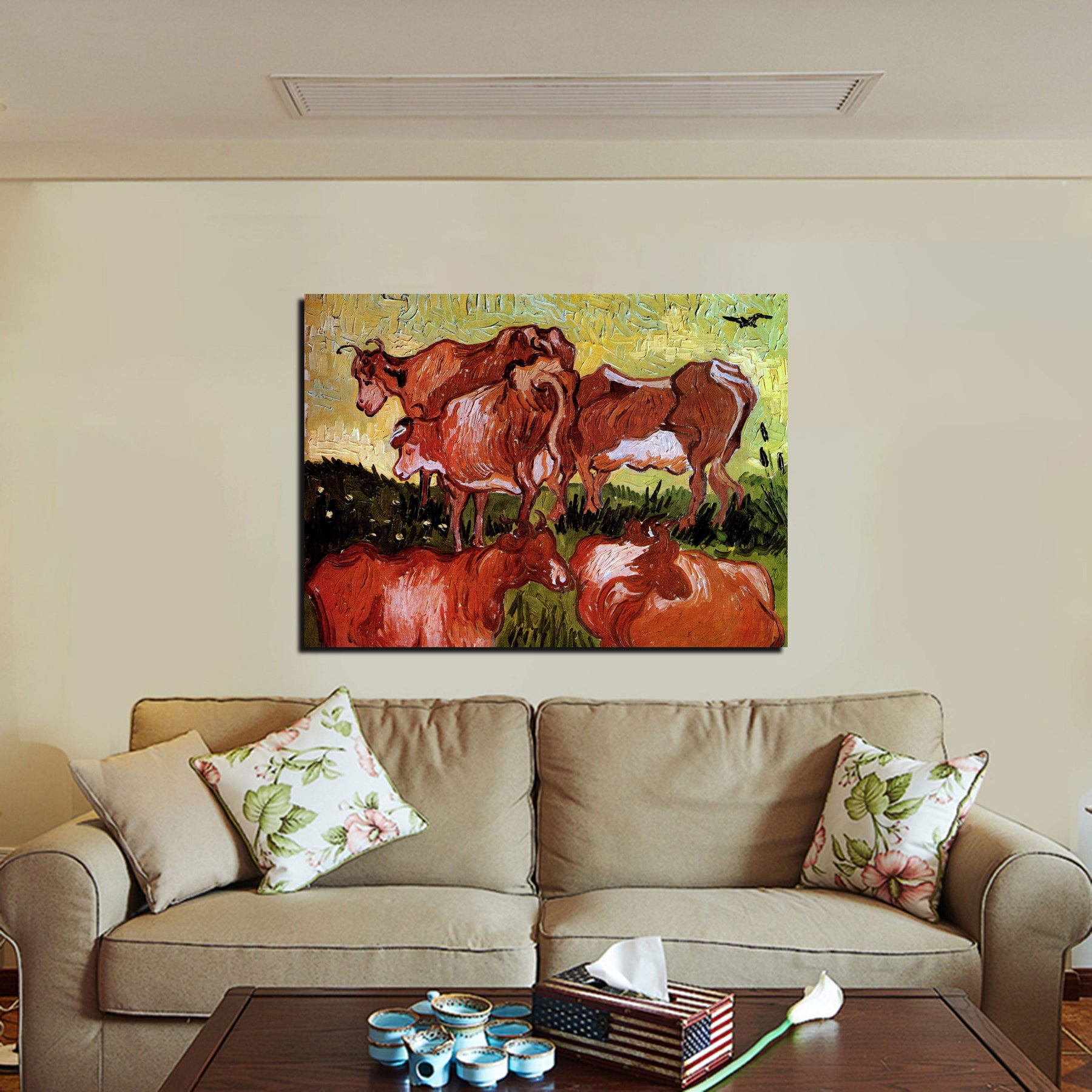 Cows after Jordaens Canvas Art