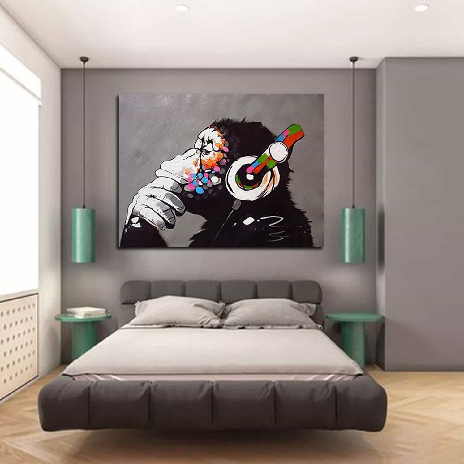 DJ Monkey Canvas Art
