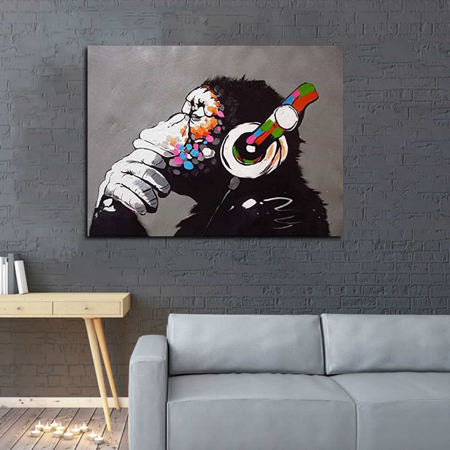 DJ Monkey Canvas Art
