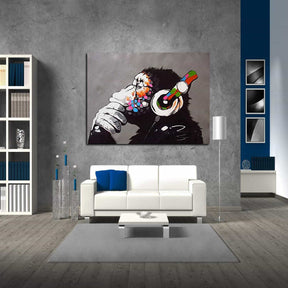 DJ Monkey Canvas Art