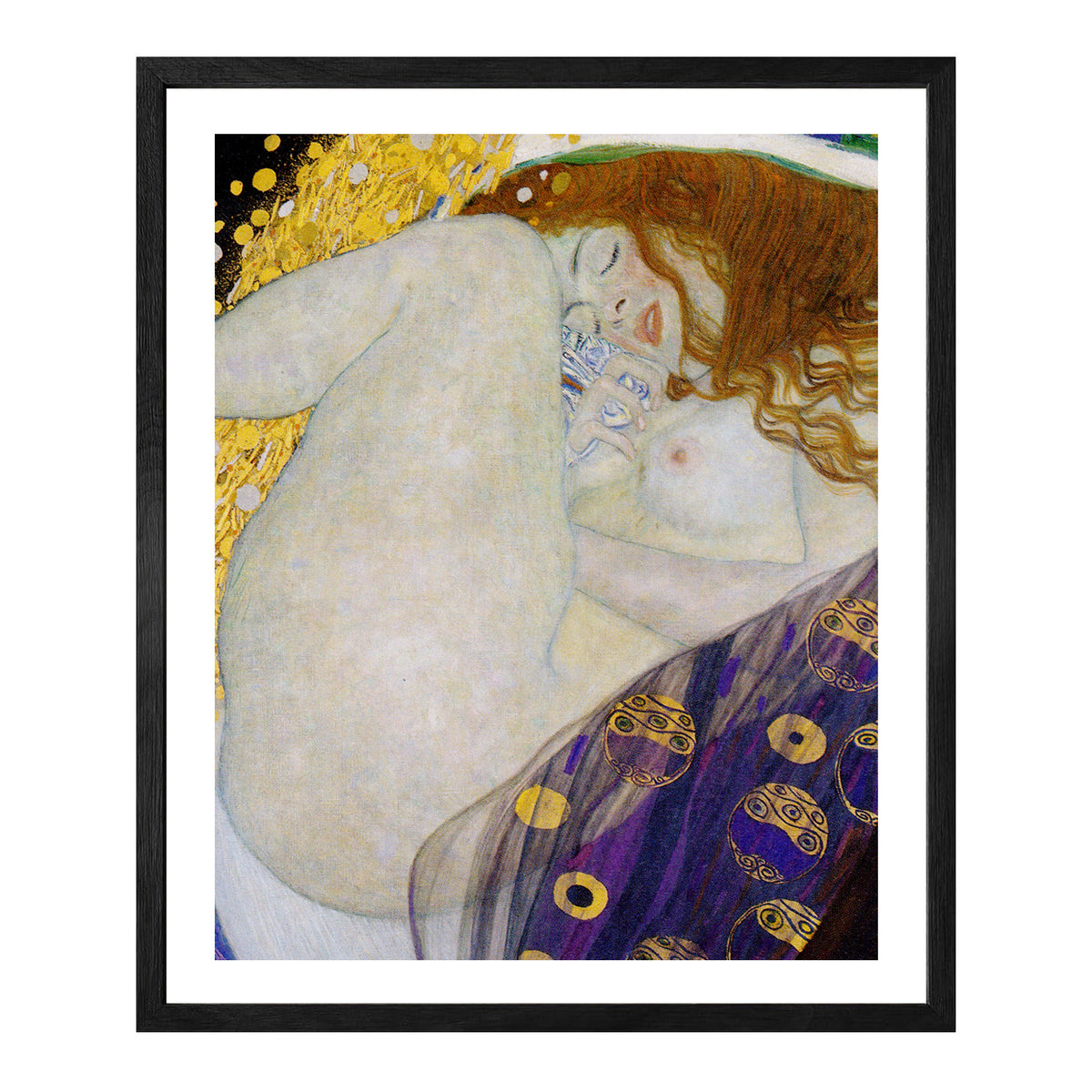 Gustav Klimt Wall Art Danae 1907 Poster Framed Klimt Art
