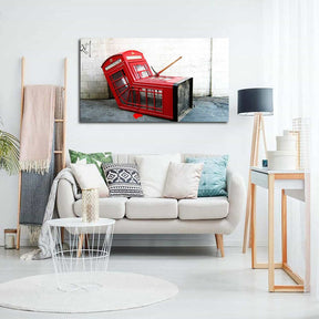 Death of a Telephone Box Canvas Art