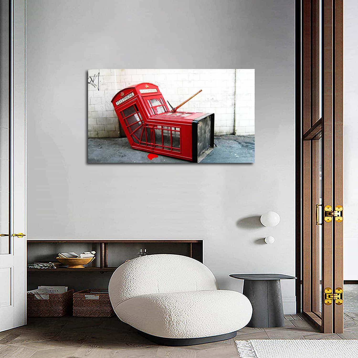 Death of a Telephone Box Canvas Art