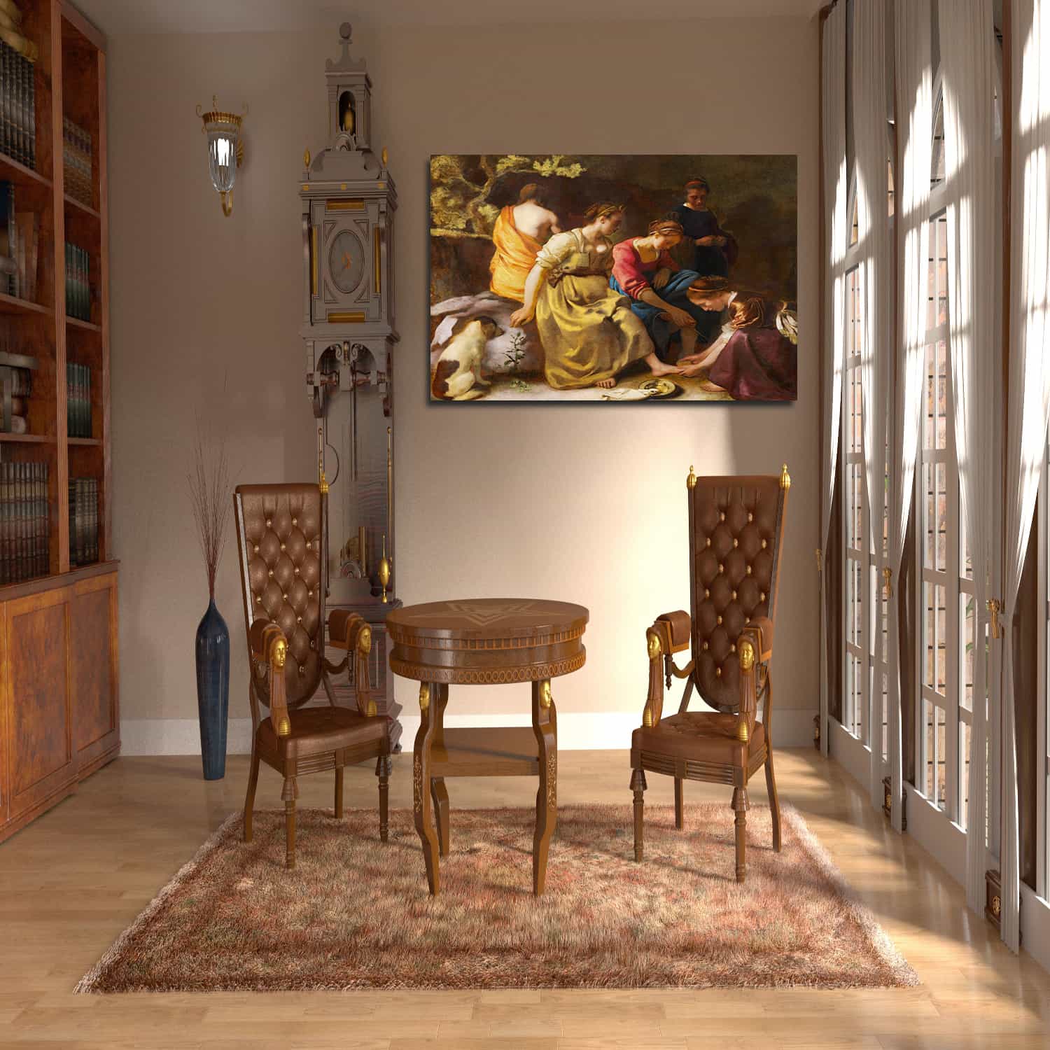 Diana and Her Companions Canvas Art