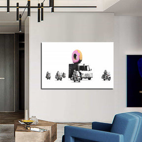 Donut Police Canvas Art