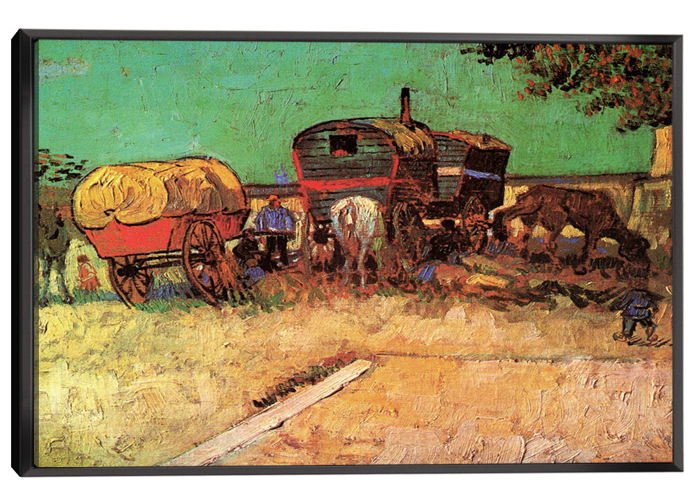 Encampment of Gypsies with Caravans Canvas Art