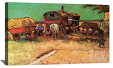 Encampment of Gypsies with Caravans Canvas Art